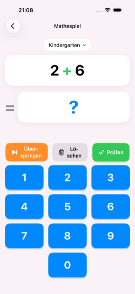 Screenshot des Lernspiels